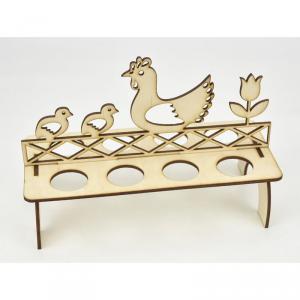 Natúr fa - Tyúkos tojástartó 22,5cm 4 tojásnak