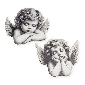 Nyomtatott dekorkarton - Angyalkák ~7cm 2db/csomag