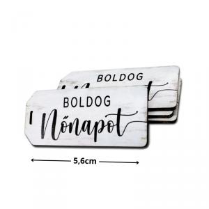 Nyomtatott dekorkarton - Boldog nőnapot scrapbook táblák 1db fehér