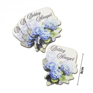 Nyomtatott dekorkarton - Boldog nőnapot virágos tábla - kék 1db