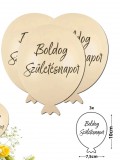 Nyomtatott dekorkarton - Boldog születésnapot lufi - krém 1db