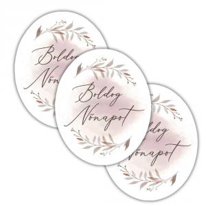 Nyomtatott dekorkarton - Nőnapi ovál tábla - pasztell rózsaszín 1db