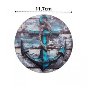 Nyomtatott fa koszorú közép - Horgony 11,8cm