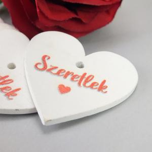 Nyomtatott fa tábla - Szeretlek szív 4cm 1db