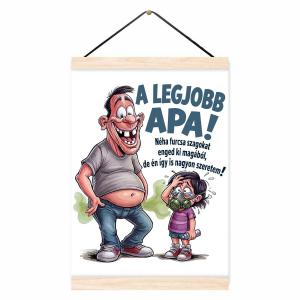 Oklevél - A Legjobb Apa Szagos - Apáknak, Apák Napi Ajándék