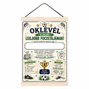 Oklevél A Világ Legjobb Focistájának - Ajándék Focistáknak