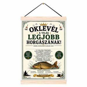 Oklevél A Világ Legjobb Horgászának - Ajándék Horgászoknak