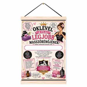 Oklevél A Világ Legjobb Masszőrnőjének - Ajándék Masszőrnek