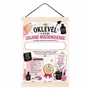 Oklevél A Világ Legjobb Műkörmösének - Ajándék Műkörmösnek