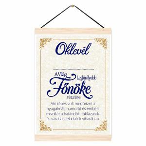 Oklevél - A Világ Lekirályabb Főnöke - Oklevél Főnöknek