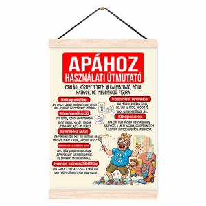 Oklevél - Apához Használati Útmutató - Apáknak, Apák Napi Ajándék