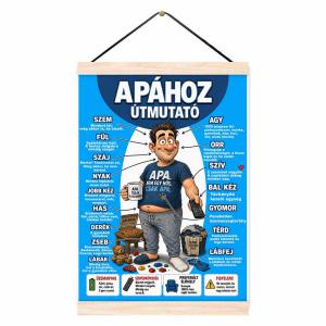 Oklevél - Apához Útmutató - Apáknak, Apák Napi Ajándék