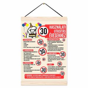 Oklevél - Használati Utasítás 30 Évesekhez - Születésnapi Oklevél - 30. Születésnapi Ajándék