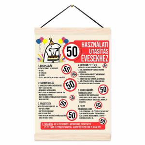 Oklevél - Használati Utasítás 50 Évesekhez - Születésnapi Oklevél - 50. Születésnapi Ajándék