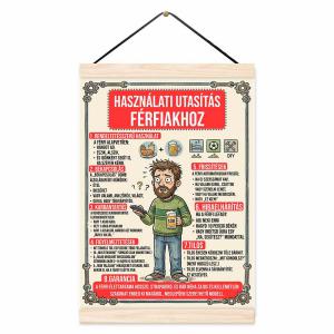 Oklevél - Használati Utasítás Férfiakhoz - Vicces Ajándék
