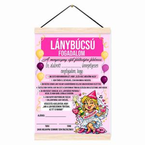 Oklevél - Lánybúcsú Fogadalom - Lánybúcsú Fogadalom, Oklevél - Vicces Ajándék Lánybúcsúra