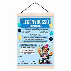 Oklevél - Legénybúcsú Fogadalom - Legénybúcsú Fogadalom, Oklevél - Vicces Ajándék Legénybúcsúra