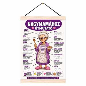 Oklevél - Nagymamához Útmutató - Vicces Ajándék Nagymamának