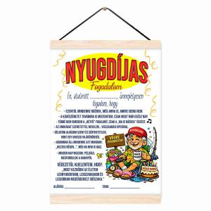 Oklevél - Nyugdíjas Fogadalom, Oklevél Férfiaknak - Vicces Ajándék Nyugdíjba Vonulás Alkalmára