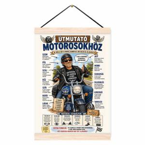 Oklevél - Útmutató Motorosokhoz - Ajándék Motorosoknak