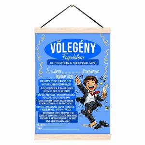Oklevél - Vőlegény Fogadalom - Legénybúcsú Fogadalom, Oklevél - Vicces Ajándék Legénybúcsúra