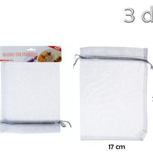 Organza tasak ezüst 3db 17x23cm 215876