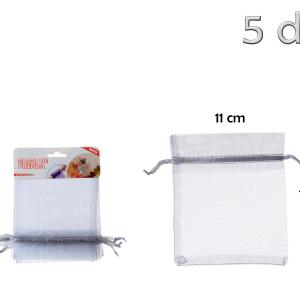 Organza tasak fehér 5db 11x13cm 215654