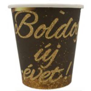 Papír pohár Boldog Új Évet 200 ml 8 db/cs