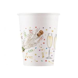 Papír pohár, pezsgõs, 2dl, 8 db/cs