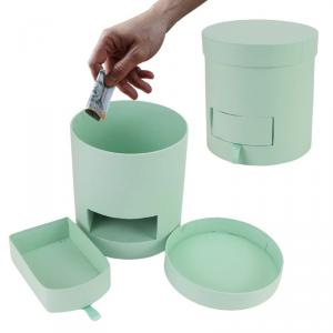 Papírdoboz henger fiókos menta