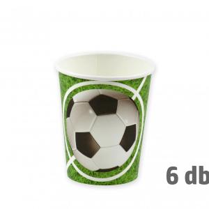 Papírpohár focis zöld 6db 250ml