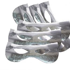 Papírszemüveg, fényes, ezüst, 6 db/cs