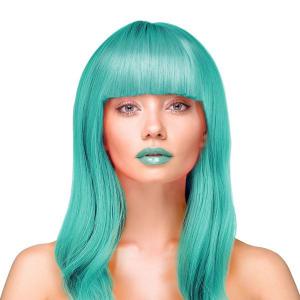 Paróka, hosszú, egyenes, türkiz