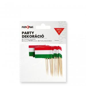 Party dekoráció magyar zászló 12db 6,5cm