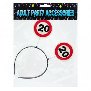Party fejdísz 20-as évszámos 22cm