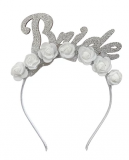 Party fejdísz Bride fehér