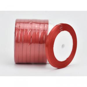 Piros szatén szalag 6mm 10 tekercs