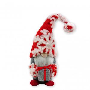 Plüss manó ajándékkal piros/szürke 38cm 629364 2f