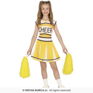 Pompom lány jelmez, 7-9 éveseknek, sárga