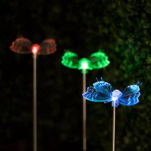 RGB LED-es szolár lámpa pillangó 1 db