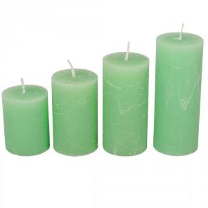 Rusztikus 40mm-es lépcsős henger gyertya új Menta (csom ár)