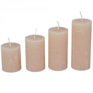 Rusztikus 40mm-es lépcsős henger gyertya világos bézs (csom ár)
