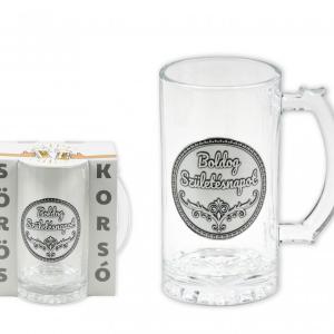 Söröskorsó üvegcimkés Boldog Születésnapot 4dl