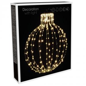Stilizált gömb 180 LED-es adapteres időzítős 35cm