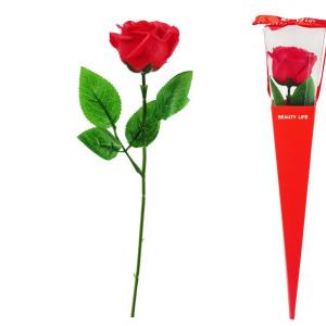 Szálas Szappanrózsa – Piros, 38 cm – Tartós ajándék virág helyett