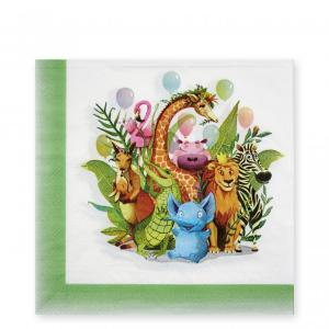 Szalvéta Dzsungel állatos 16db 33x33cm-es kétrétegű