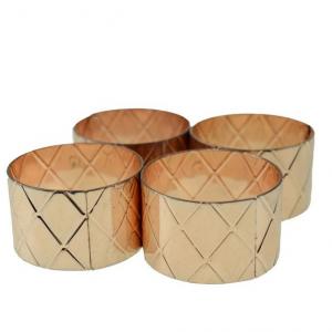 Szalvétagyűrű fém D4,2 s/4 vörös arany