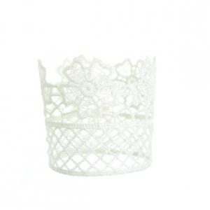 Szalvétagyűrű horgolt 5cm fehér