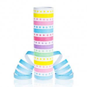 Szerpentin, színes, pöttyös, 18 gurigás