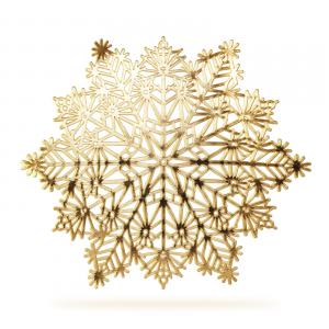 Szilikon edényalátét- tányéralátét - jégkristály - arany - 38 cm